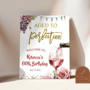 Åldras till Vin-födelsedagstecknet Perfection Poster