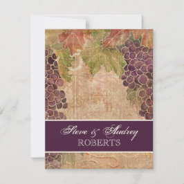 Åldras Vineyard Bröllop Stationery - platta kort