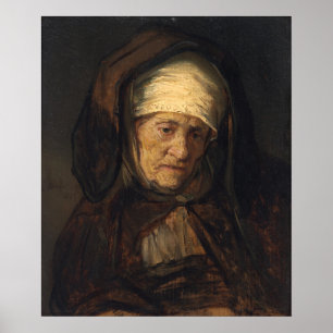 Åldras Woman - Poster av Rembrandt Fine Art