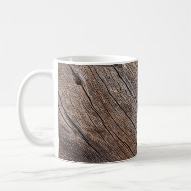 Åldras Wood: Rustic Struktur Background. Kaffemugg (Vänster)