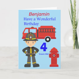 Åldrasen Fireman och Lastbil fyller år Kort
