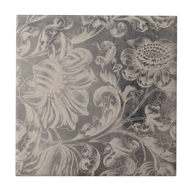 Åldrasens Blommigt Kakelplatta (Framsidan)