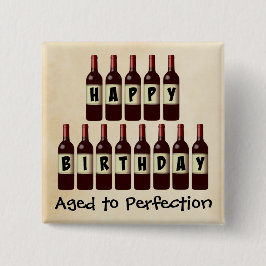 Åldrats till grattis på födelsedagen för knapp