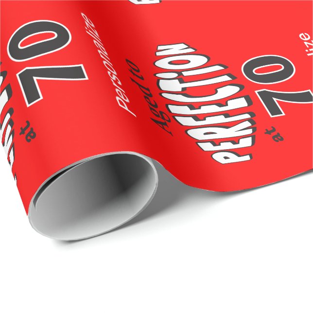 Åldrats till perfektion på 70 presentpapper (Rullad Hörn)