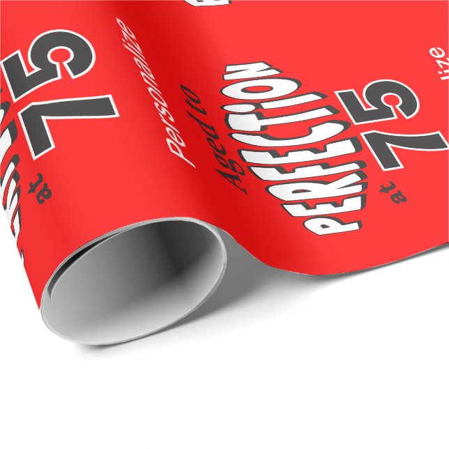 Åldrats till perfektion på 75 presentpapper (Rullad Hörn)