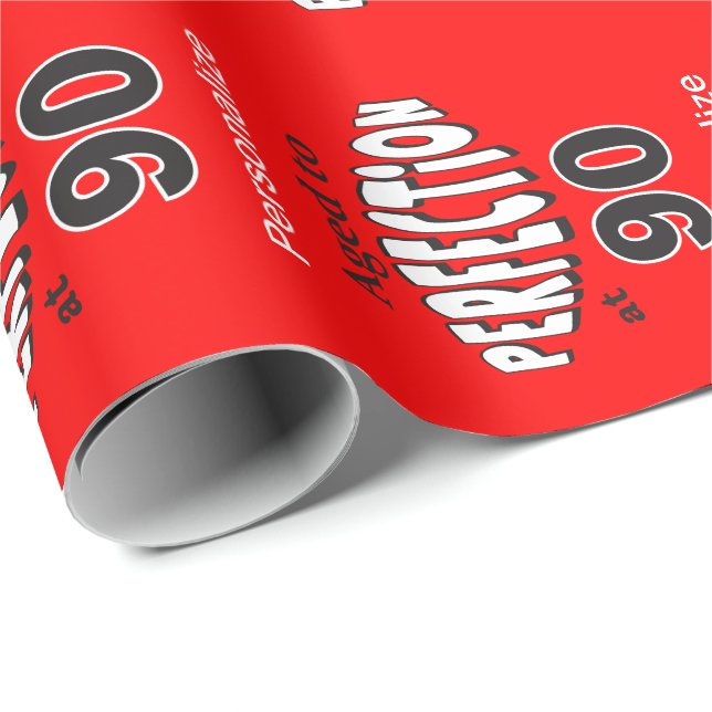 Åldrats till perfektion på födelsedag 90 presentpapper (Rullad Hörn)