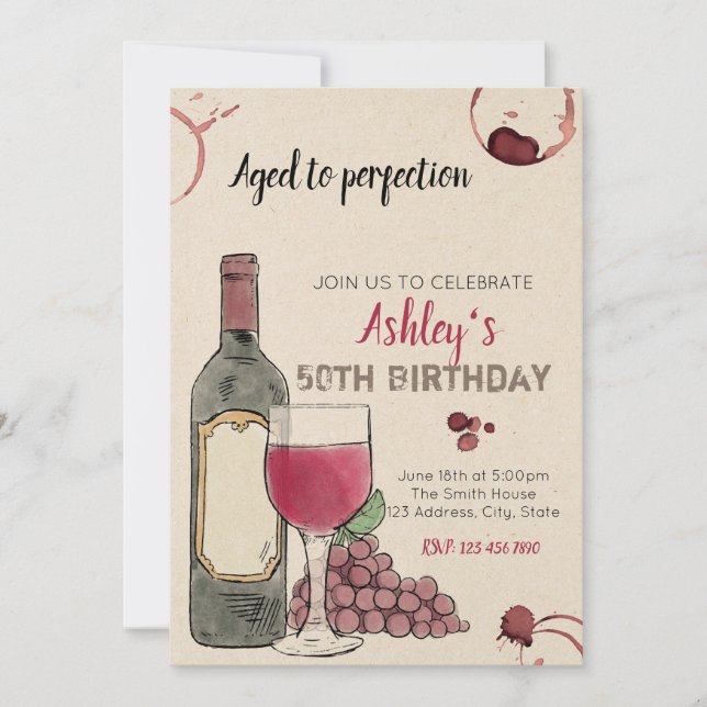 Åldrats till perfektioninbjudan inbjudningar (Framsida)