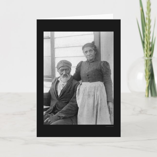 Äldre afrikanskt par 1900 kort (Framsida)