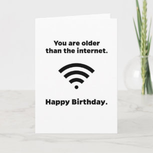 Äldre än det roliga födelsedagskortet Internet Kort