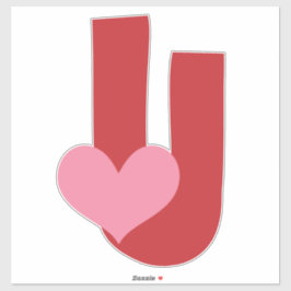 Äldre barn som fallit [brev U] Klistermärken