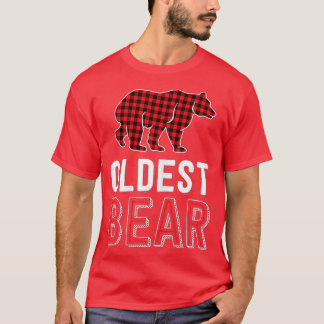 Äldre Bear Red Buffalo Play Matching Family Chri T Shirt