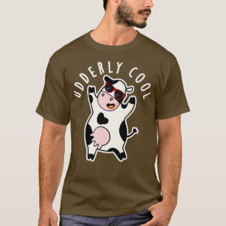 Äldre Coola Cute Cow Pun T Shirt