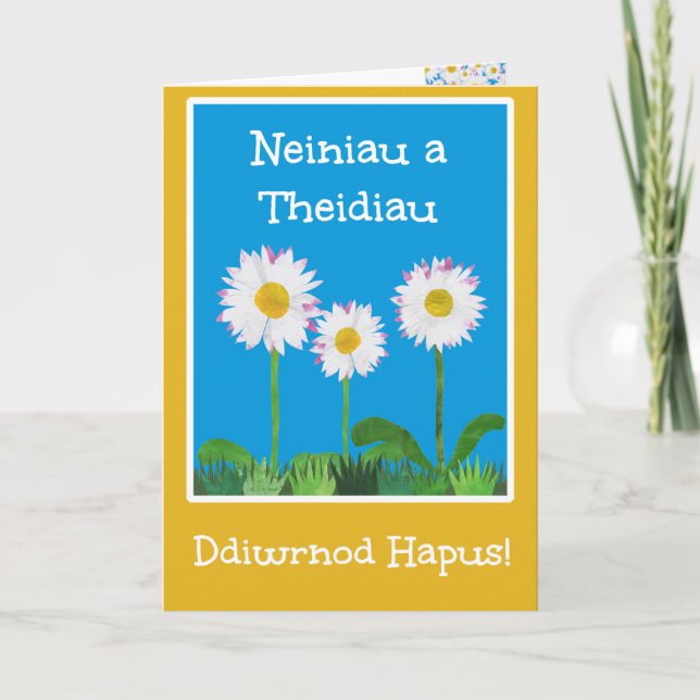 Äldre Daisy för walesiska språk Kort (Framsida)