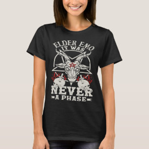 Äldre Emo Det Var Aldrig En Fas Gotisk Skelett T Shirt