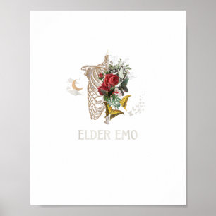 Äldre Emo Rolig Goth Äldre Gothic Cottagecore Gobl Poster