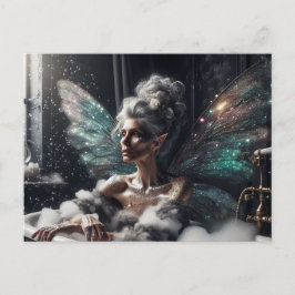 Äldre fe förborrad i badet vykort