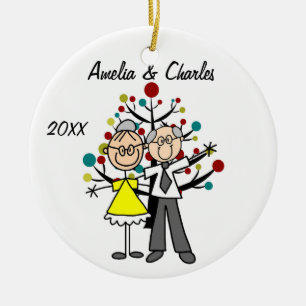 Äldre Helgdag för par Anpassningsbar för ornament