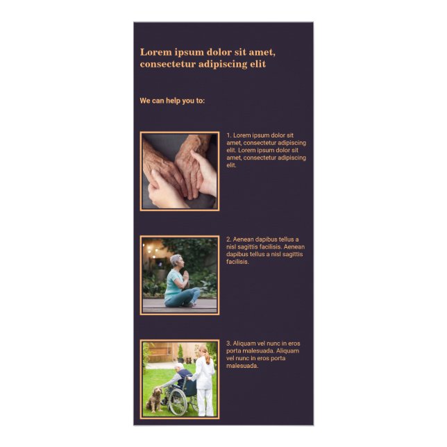 Äldre hemvårdskort reklamkort (Framsidan)