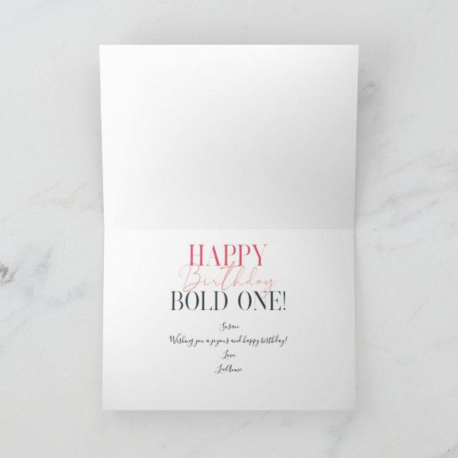 Äldre - inte äldre - sexton födelsedagskort kort (Inuti)