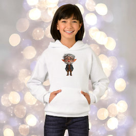 Äldre jul Elf Girl's Hoodie T Shirt