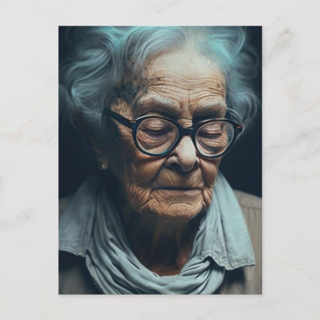 Äldre kvinnliga vykort (Framsida)