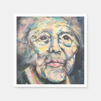 äldre kvinnnapkin pappersservett