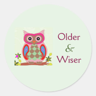 Äldre och Wiser Runt Klistermärke