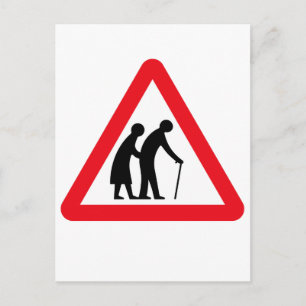 Äldre personer (1), Traffic Sign, Förenade kungari Vykort
