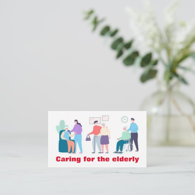 Äldre personer visitkort (Stående Fram)