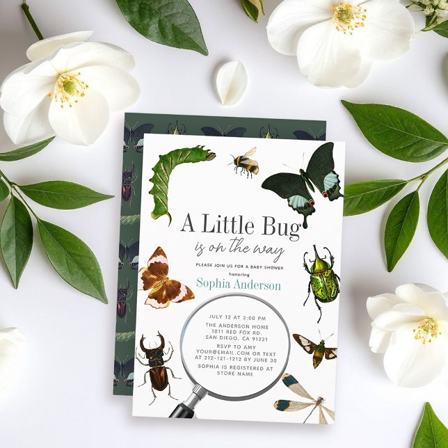 Äldre pojk-barnkalas med insekter inbjudningar (Skapare uppladdad)