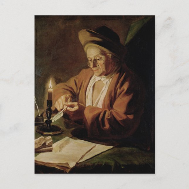 Äldre skrivare vykort (Framsida)