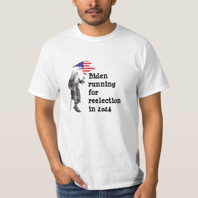 Äldre sömnig Joe Biden President USA 2024 T Shirt (Framsida)