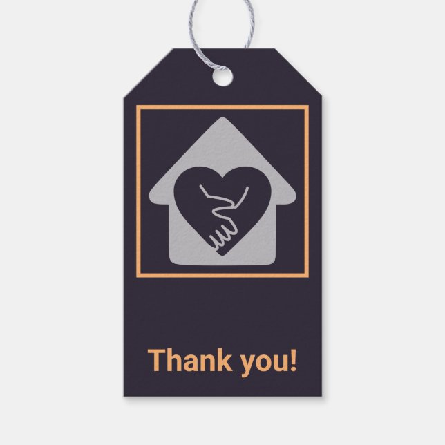 Äldre Tack för hemvård Anpassningsbar Presentetikett (Framsidan)