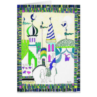 Äldre town hälsningskort