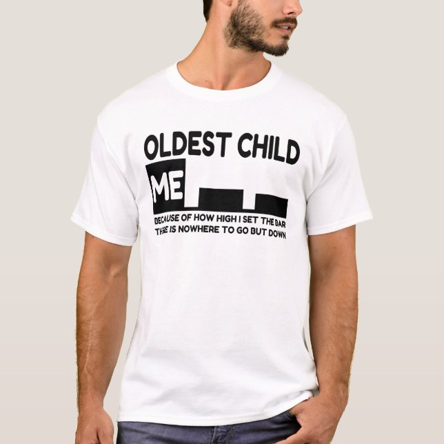Äldre tre barn Joke T Shirt (Framsida)