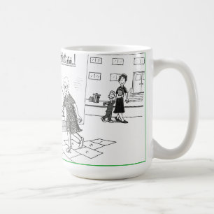 Äldre trötta kvinnor som hoppar på att spela Hopsc Kaffemugg