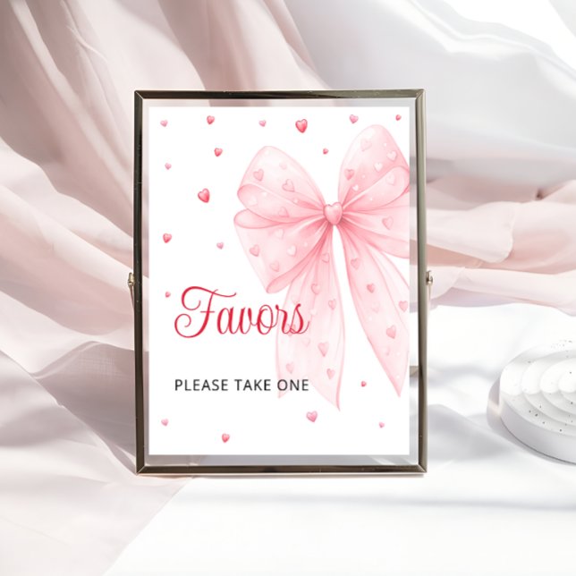 Äldre Valentine Rosa Bow Baby Shower Favors favori Poster (Skapare uppladdad)