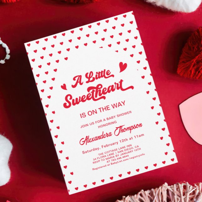 Äldre Valentineser Babyskor Kön Neutral Inbjudningar (Skapare uppladdad)
