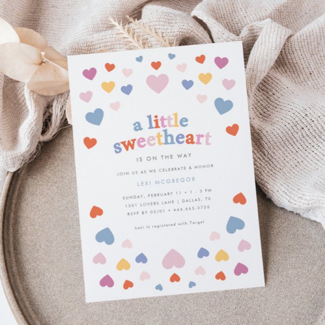Äldre Valentineser Retro Baby Shower Inbjudningar (Skapare uppladdad)