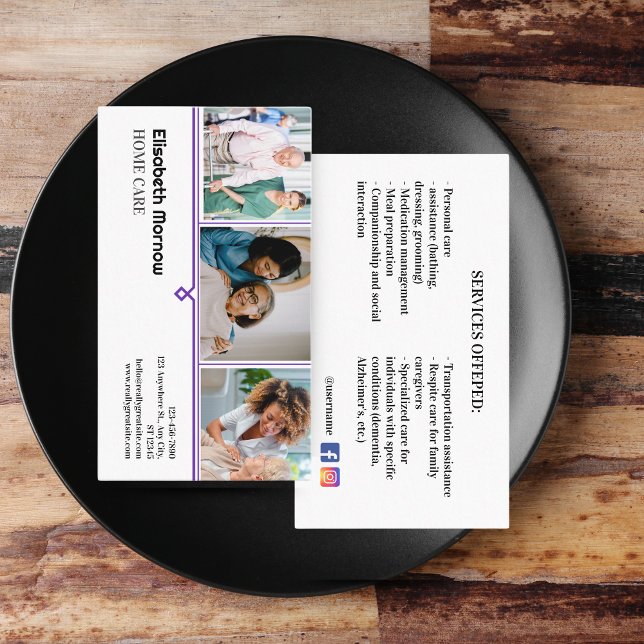 Äldre vårdkortsmall - Caregiver Business Visitkort (Elderly Care Card Template - Caregiver Business Card Bundle | Customizable)