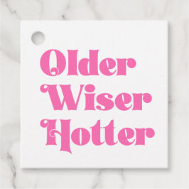 Äldre Visare Hetare Hot Pink Retro Födelsedagsfest Gåvor Etiketter