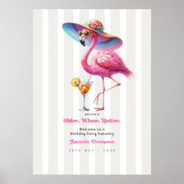 Äldre Visare Hetare Tropisk Födelsedagsfest Välkom Poster