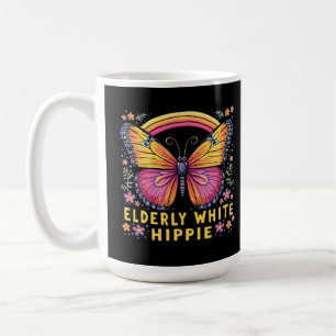 Äldre vit Hippie Funny Quote Retro Humor Kaffemugg