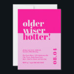 Äldre, Wiser, Värre Roligt Bright Rosa 30års födel Inbjudningar<br><div class="desc">Vi firar att vi går in i ett nytt, livskraftigt årtionde med vår inbjudan till roligt 30års födelsedag. Med en lysande nyans för rosan, säger inbjudan på ett lekfullt sätt: "äldre, klokare, varmare". Perfekt för modern kvinna, denna unika inbjudan från 30års födelsedag utstrålar förtroende, med och stil. Vare sig du...</div>