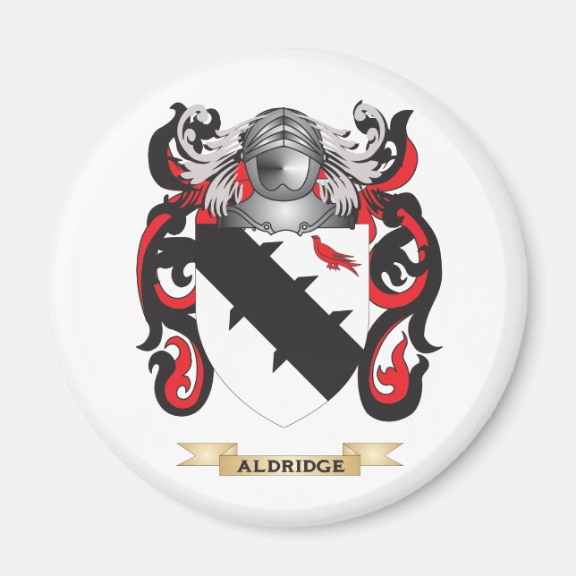 Aldridge Jackar av Arm (Family Crest) Magnet (Framsidan)