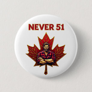 Aldrig 51, Canada Flagga Maple Löv, Canadian Man Knapp
