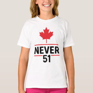 Aldrig 51 Kanadas knappdesign - Patriotic Anti-51 T Shirt