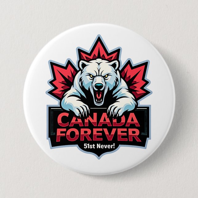 Aldrig 51, Polar Bear, Kanada Forever. Knapp (Framsida)
