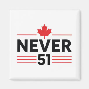 Aldrig 51 State Canada Flagga - Proud och Patrioti Magnet