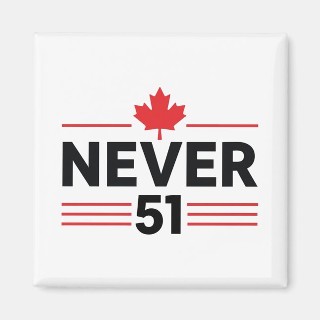 Aldrig 51 State Canada Flagga - Proud och Patrioti Magnet (Framsidan)